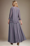 A-Line/Princess Chiffon Applique Ankle-Length Mother of the Bride Dresses