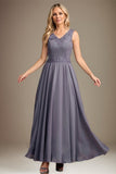 A-Line/Princess Chiffon Applique Ankle-Length Mother of the Bride Dresses