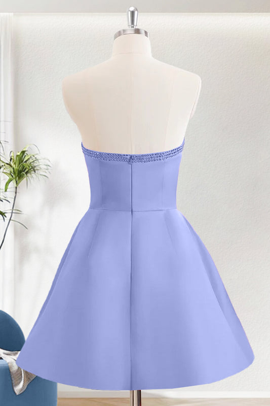 Lilac A-Line Sweetheart Short Homecoming Dress