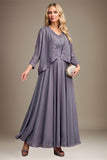 A-Line/Princess Chiffon Applique Ankle-Length Mother of the Bride Dresses